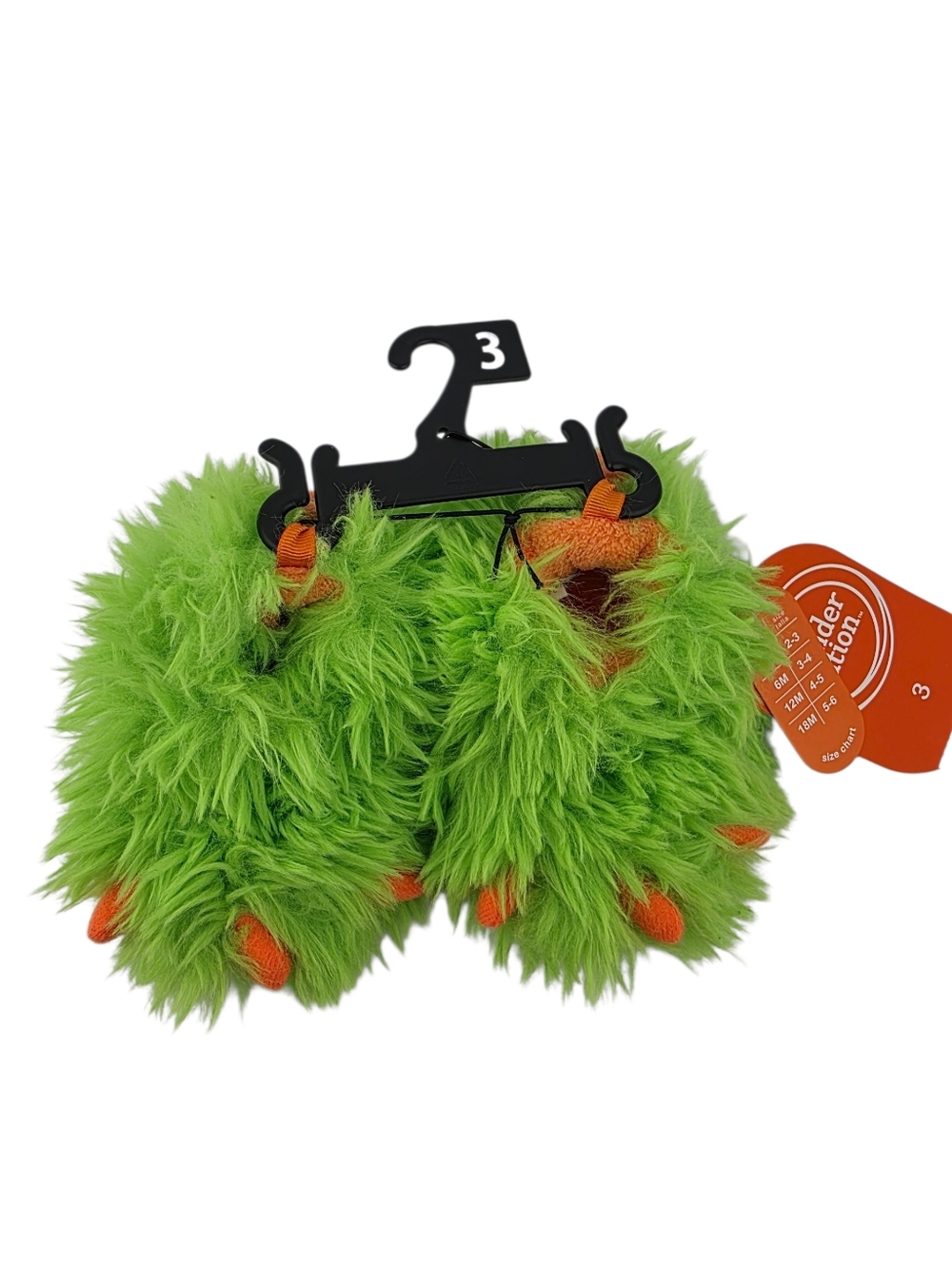 Wonder Nation Dinosaur Claw Slippers Green Size 3 New